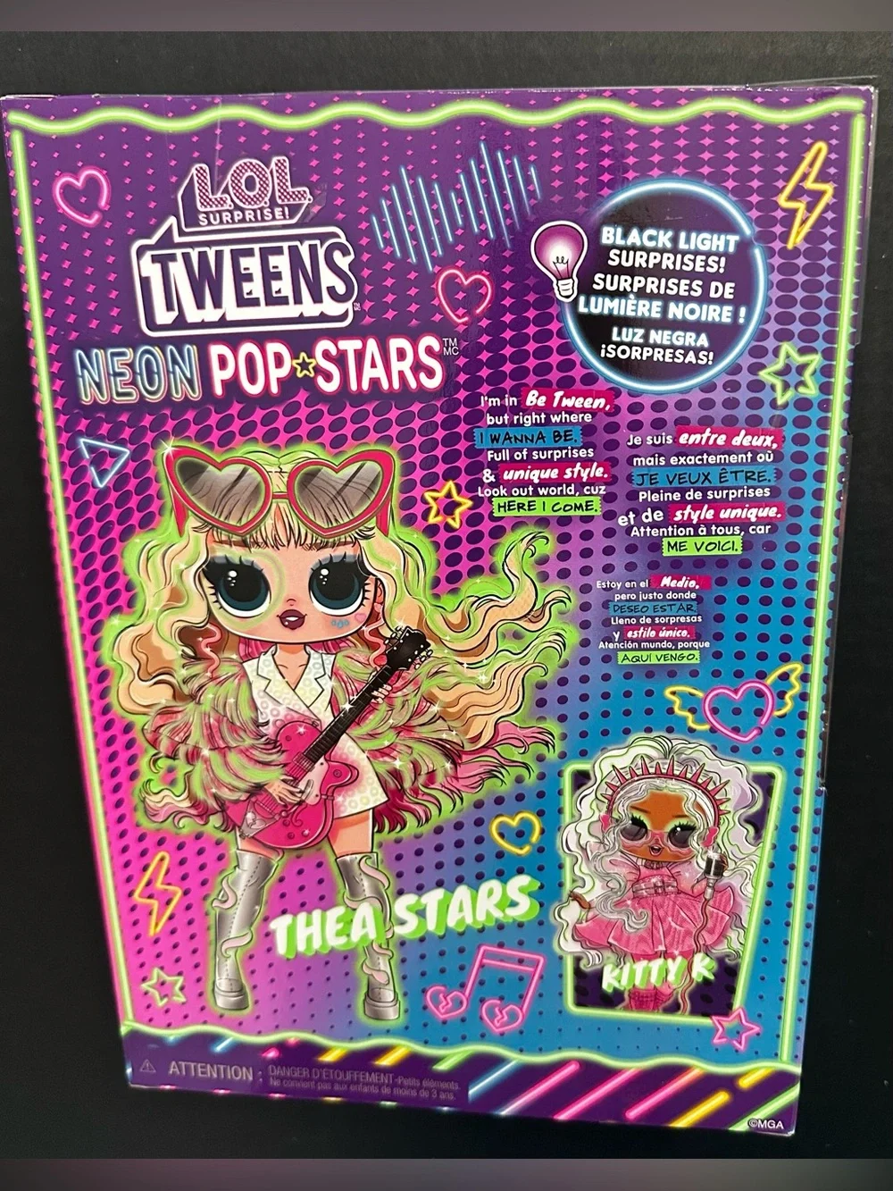 LOL Surprise Tweens Neon Pop Stars Thea Stars Fashion Doll with 10+ Surprises
